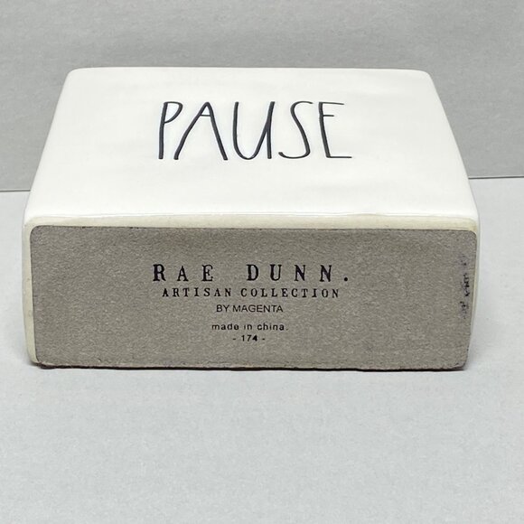 Rae Dunn Artisan Collection By Magenta "Relax" & "Pause" Ceramic Block - Picture 2 of 8